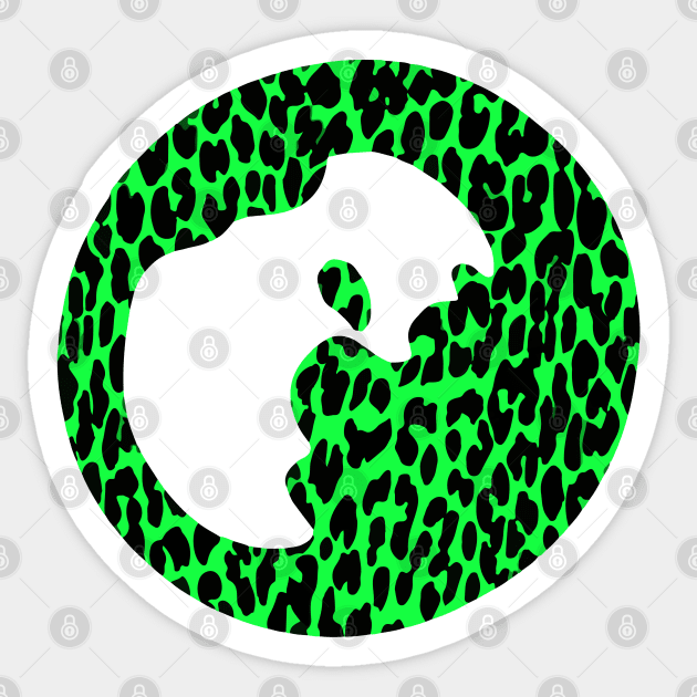 Leopard Print Coffee Cup Stain Ring Sticker by Squeeb Creative